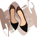 High heel shoes vector design illustration isolated Royalty Free Stock Photo
